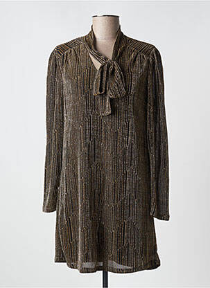 Robe courte manches longues manches longues or COMPAÑIA FANTASTICA femme