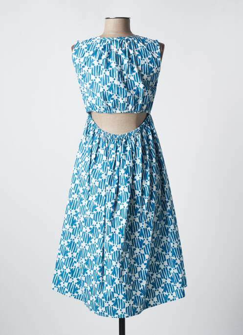 Robe mi-longue bleu COMPAÑIA FANTASTICA pour femme