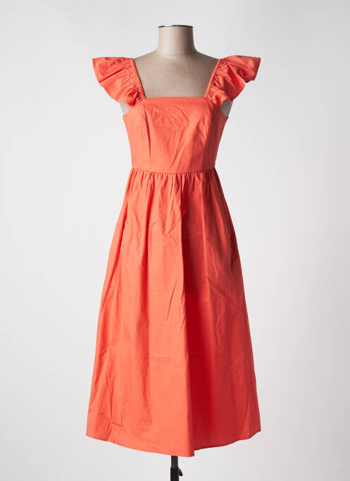 Robe mi-longue orange COMPAÑIA FANTASTICA pour femme