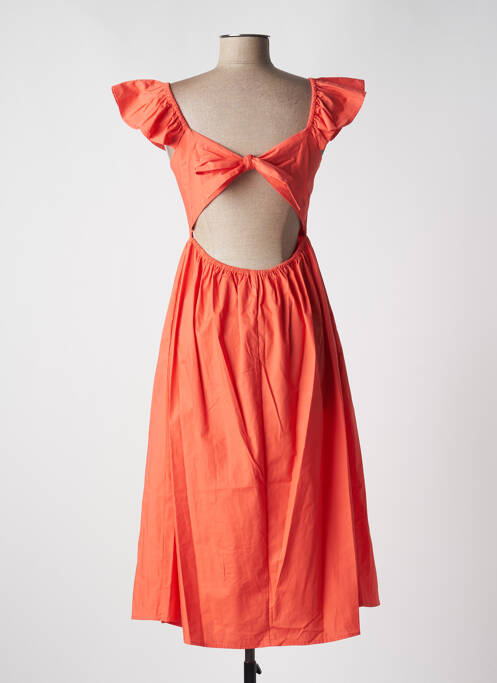 Robe mi-longue orange COMPAÑIA FANTASTICA pour femme