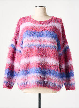 Pull stretch manches longues rose MOLLY BRACKEN femme