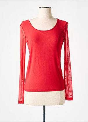 Top stretch manches longues rouge LOLA ESPELETA femme