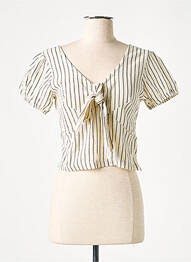 Top manches courtes manches courtes beige COMPAÑIA FANTASTICA femme