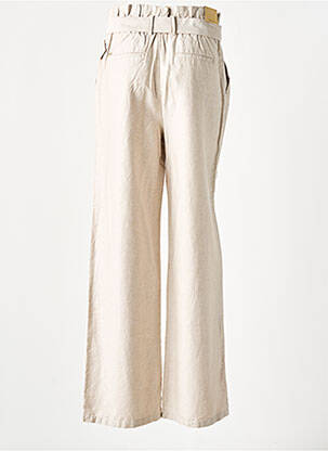 Pantalon droit tissage popeline taille normale beige SALSA femme