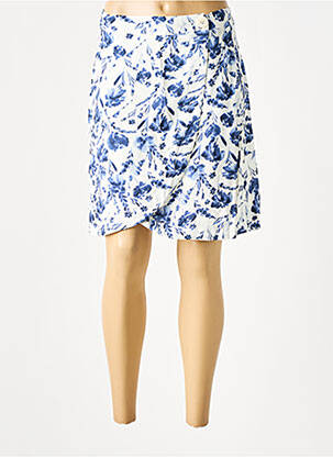 Jupe mi-longue taille normale bleu CALIE femme