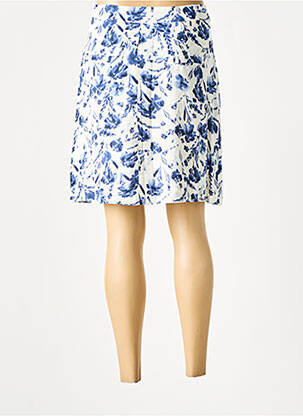 Jupe mi-longue taille normale bleu CALIE femme