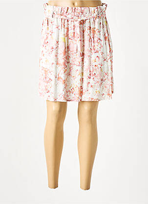 Jupe courte taille normale rose CALIE femme
