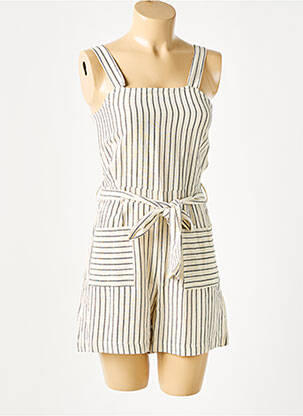 Combishort poches sans manche beige COMPAÑIA FANTASTICA femme