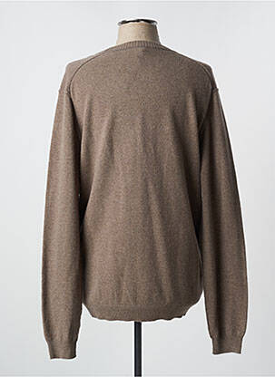 Gilet manches longues col v marron HUGO BOSS homme