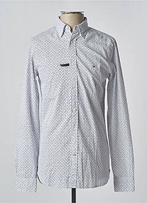 Chemise manches longues poignets boutonnés blanc TOMMY HILFIGER homme