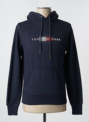 Sweat-shirt à capuche bleu TOMMY HILFIGER pour homme seconde vue