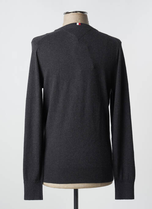 Pull col v manches longues gris TOMMY HILFIGER homme