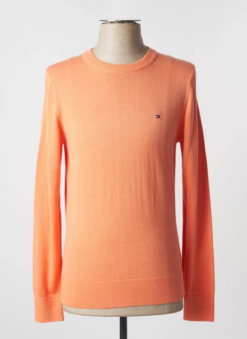 Pull stretch manches longues orange TOMMY HILFIGER homme