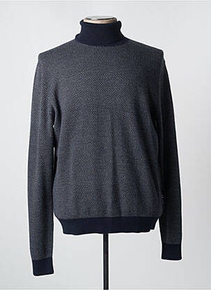Pull col roulé manches longues manches longues bleu TOMMY HILFIGER homme