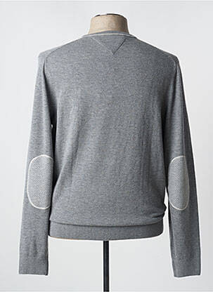 Pull tissage chiné manches longues gris TOMMY HILFIGER homme