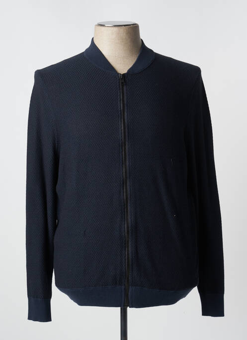 Gilet manches longues bleu HUGO BOSS pour homme