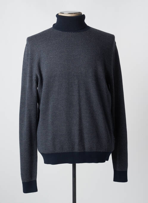 Pull col roulé bleu TOMMY HILFIGER pour homme