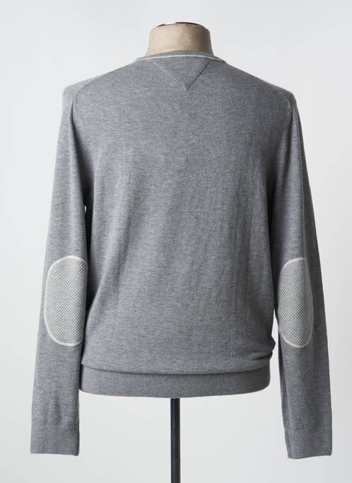 Pull tissage chiné manches longues gris TOMMY HILFIGER homme