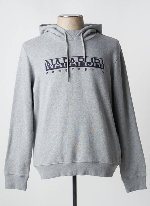 Sweat-shirt à capuche gris NAPAPIJRI pour homme