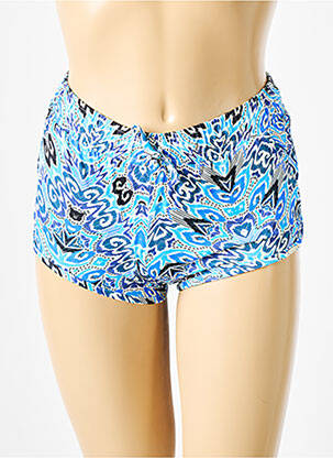 Bas de maillot de bain imprimé fantaisie short bleu GRAIN DE SABLE femme