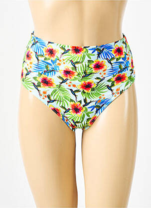 Bas de maillot de bain imprimé tie and dye culotte bleu GRAIN DE SABLE femme