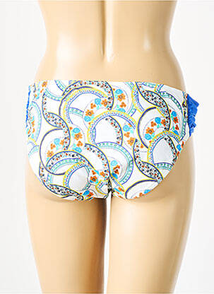 Bas de maillot de bain imprimé fantaisie culotte blanc GRAIN DE SABLE femme
