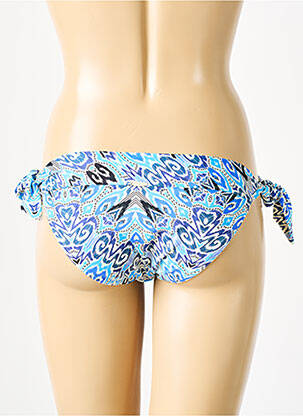 Bas de maillot de bain imprimé fantaisie bikini bleu GRAIN DE SABLE femme