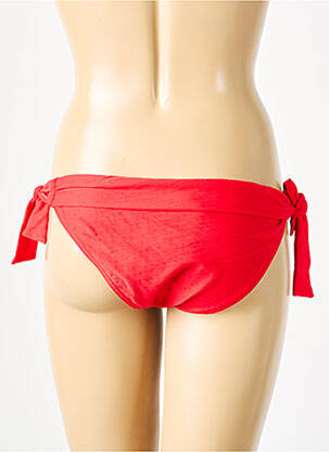 Bas de maillot de bain effet matière satinée bikini rouge BANANA MOON femme