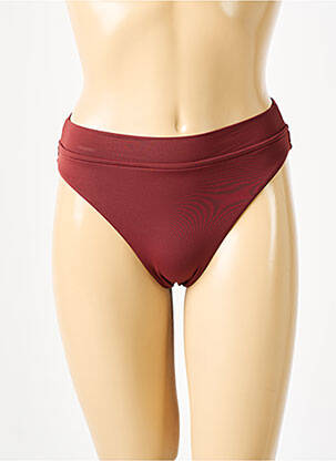 Bas de maillot de bain effet matière satinée culotte rouge SEAFOLLY femme