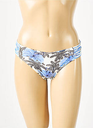 Bas de maillot de bain imprimé tie and dye culotte blanc GRAIN DE SABLE femme