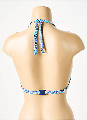 Haut de maillot de bain stretch haut soutien-gorge avec mousse de rembourrage amovible bleu GRAIN DE SABLE femme