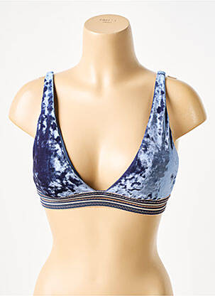 Haut de maillot de bain stretch haut soutien-gorge avec mousse de rembourrage amovible bleu SEAFOLLY femme