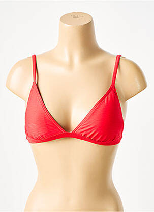 Haut de maillot de bain stretch haut soutien-gorge avec mousse de rembourrage amovible rouge BANANA MOON femme
