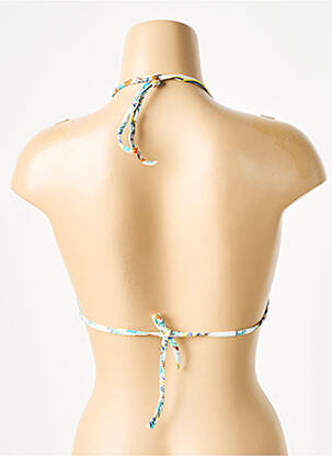Haut de maillot de bain stretch haut soutien-gorge avec mousse de rembourrage amovible blanc GRAIN DE SABLE femme