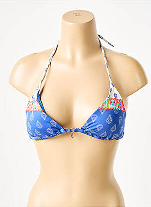 Haut de maillot de bain stretch haut soutien-gorge avec mousse de rembourrage amovible bleu BANANA MOON femme