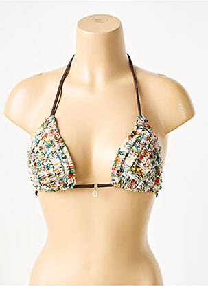Haut de maillot de bain stretch haut triangles rose BANANA MOON femme