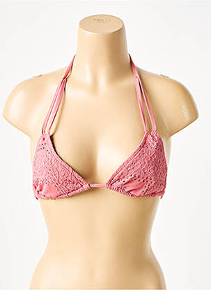 Haut de maillot de bain fermeture liens à nouer haut soutien-gorge avec mousse de rembourrage amovible rose SEAFOLLY femme