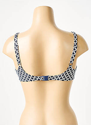 Haut de maillot de bain stretch haut soutien-gorge emboitant bleu GRAIN DE SABLE femme