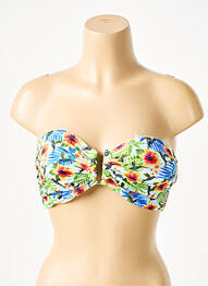 Haut de maillot de bain stretch haut bandeau bleu GRAIN DE SABLE femme