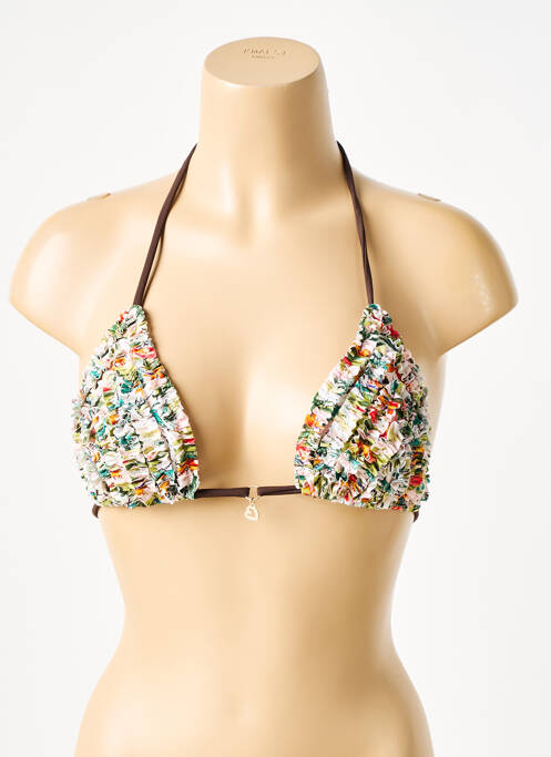 Haut de maillot de bain stretch haut triangles rose BANANA MOON femme