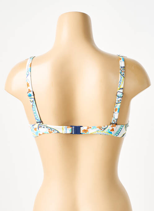 Haut de maillot de bain blanc GRAIN DE SABLE pour femme