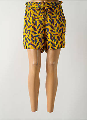 Short coupe droite jaune ALIZES femme