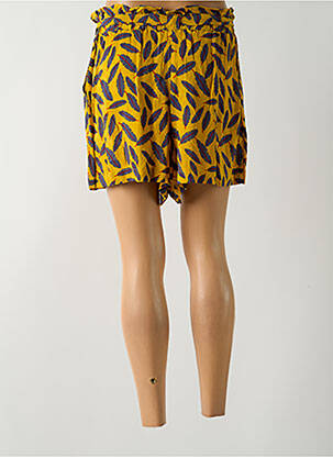 Short coupe droite jaune ALIZES femme