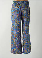 Pantalon droit bleu LARA-ETHNICS pour femme seconde vue