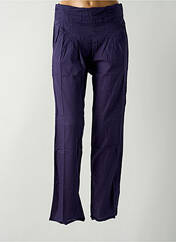 Pantalon droit bleu LARA-ETHNICS pour femme seconde vue