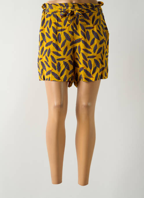 Short taille élastique jaune ALIZES femme