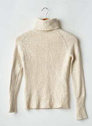 Pull col roulé resserrée sur le bas manches longues beige HUGO BOSS femme
