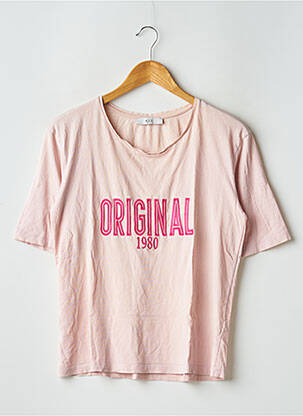 T-shirt coupe droite manches courtes rose NVY femme