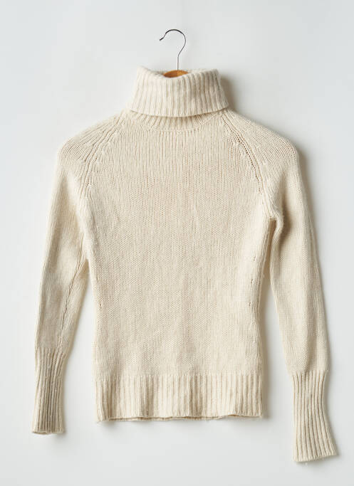 Pull col roulé beige HUGO BOSS pour femme