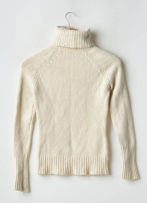 Pull col roulé beige HUGO BOSS pour femme